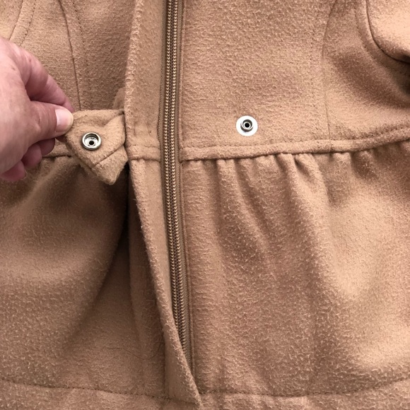 OLD NAVY Toddler girl camel hair bow ruffle pea coat - Picture 7 of 10